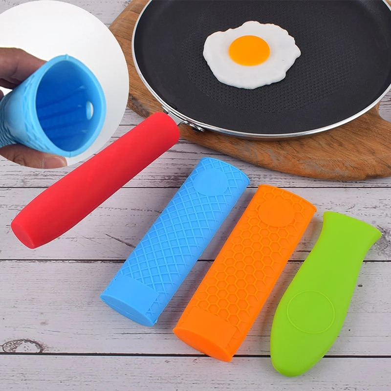 

Saucepan Holder Sleeve Slip Cover Grip Cookware Parts Cookware Parts Unique Kitchen Tools Silicone Pot Pan Handle