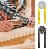 Woodworking Angle Finder Protractor, Miter Saw Level with Measuring Ruler & Pencil for Precision Carpentry & DIY Projects