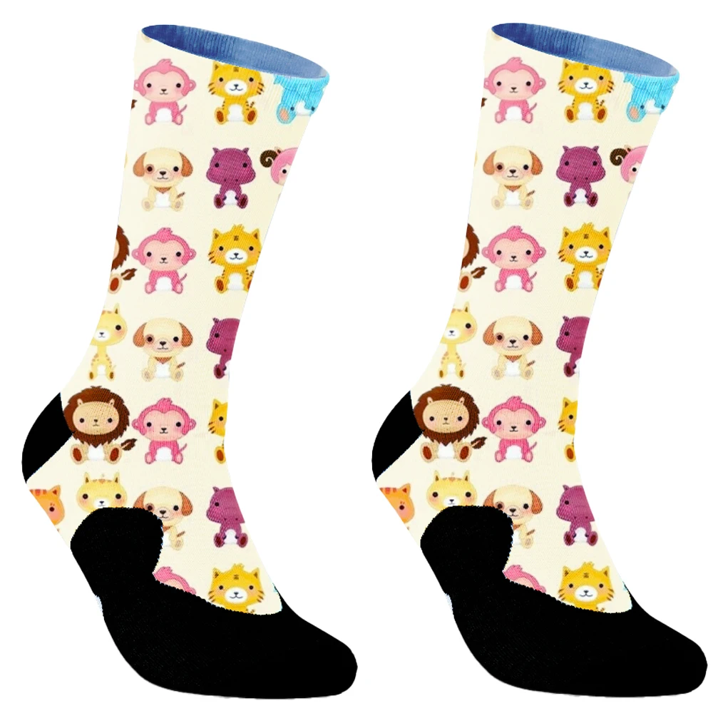 Chaussettes unisexes en coton pour hommes, Skateboard de rue, Fruits, citrouille, Chiens, Harajuku, Drôle, Garçons, Homme, Décontracté, Sox, Cadeau, Mode, Personnalité, Heureux