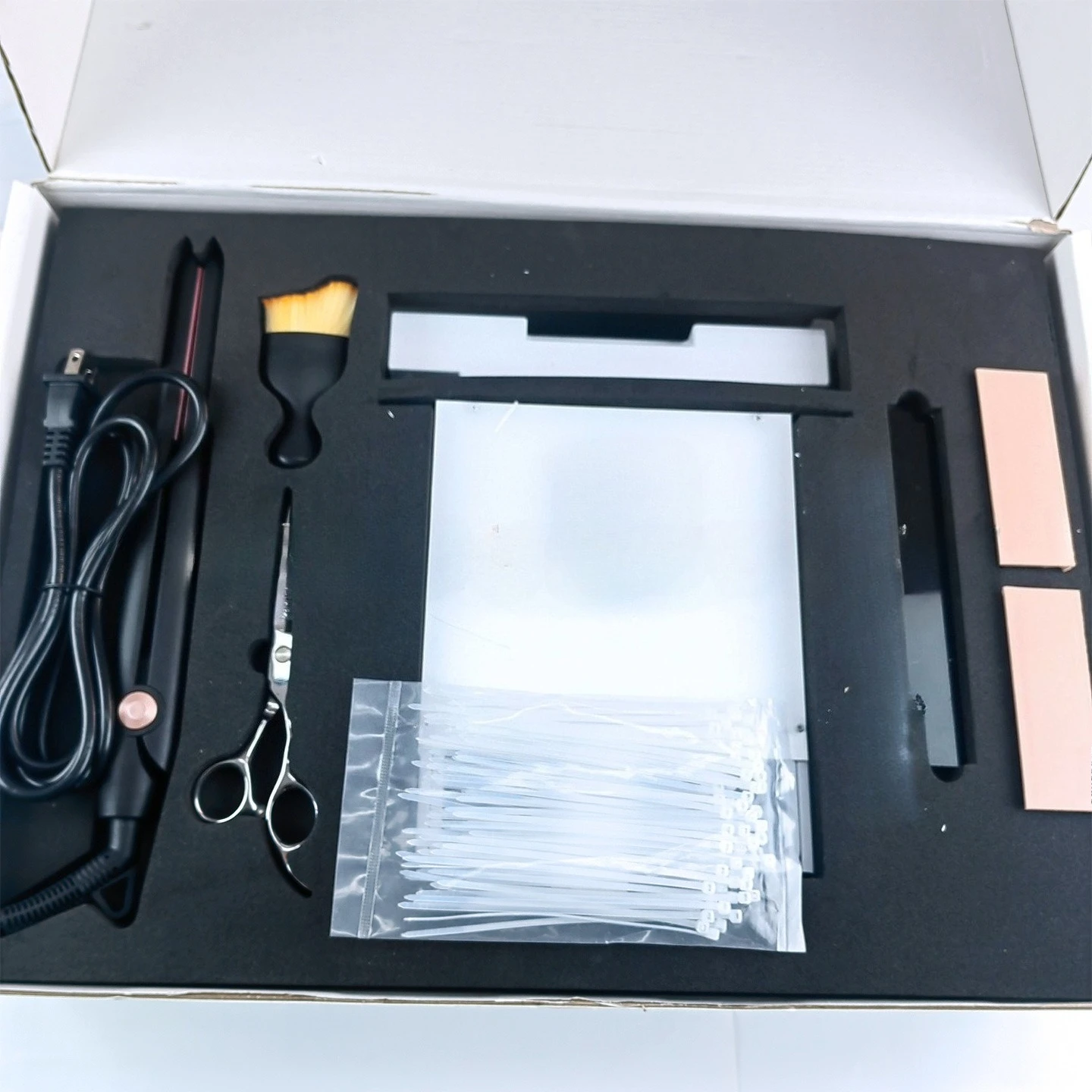 Flat hair extension making machine keratin hair extension sharding typesetting tool feather hair handle making