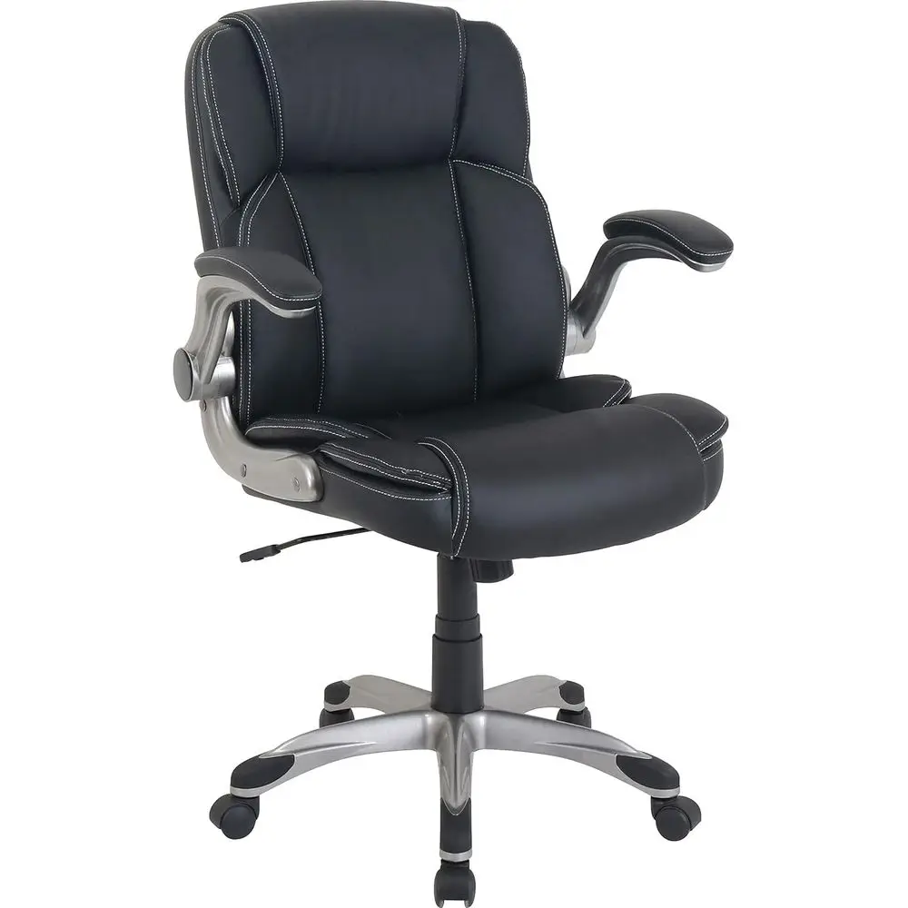 

Soho Style Leather Armrest Chair with High Back