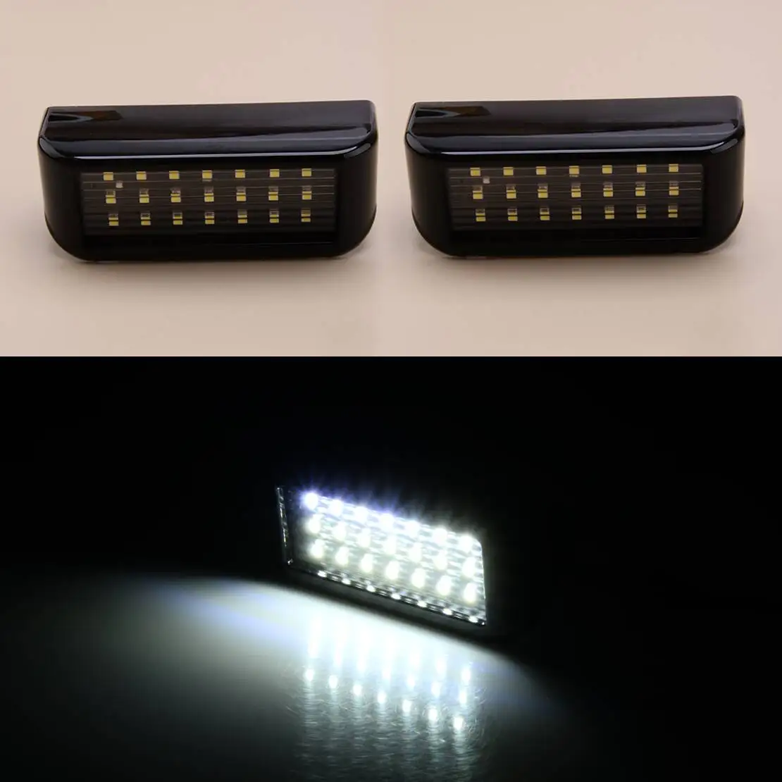 

6340G7 1 пара светодиодных ламп для подсветки номерного знака 12V-24V 6000K, подходят для Peugeot Expert, Citroen, Opel, Toyota Proace, Fiat Scudo