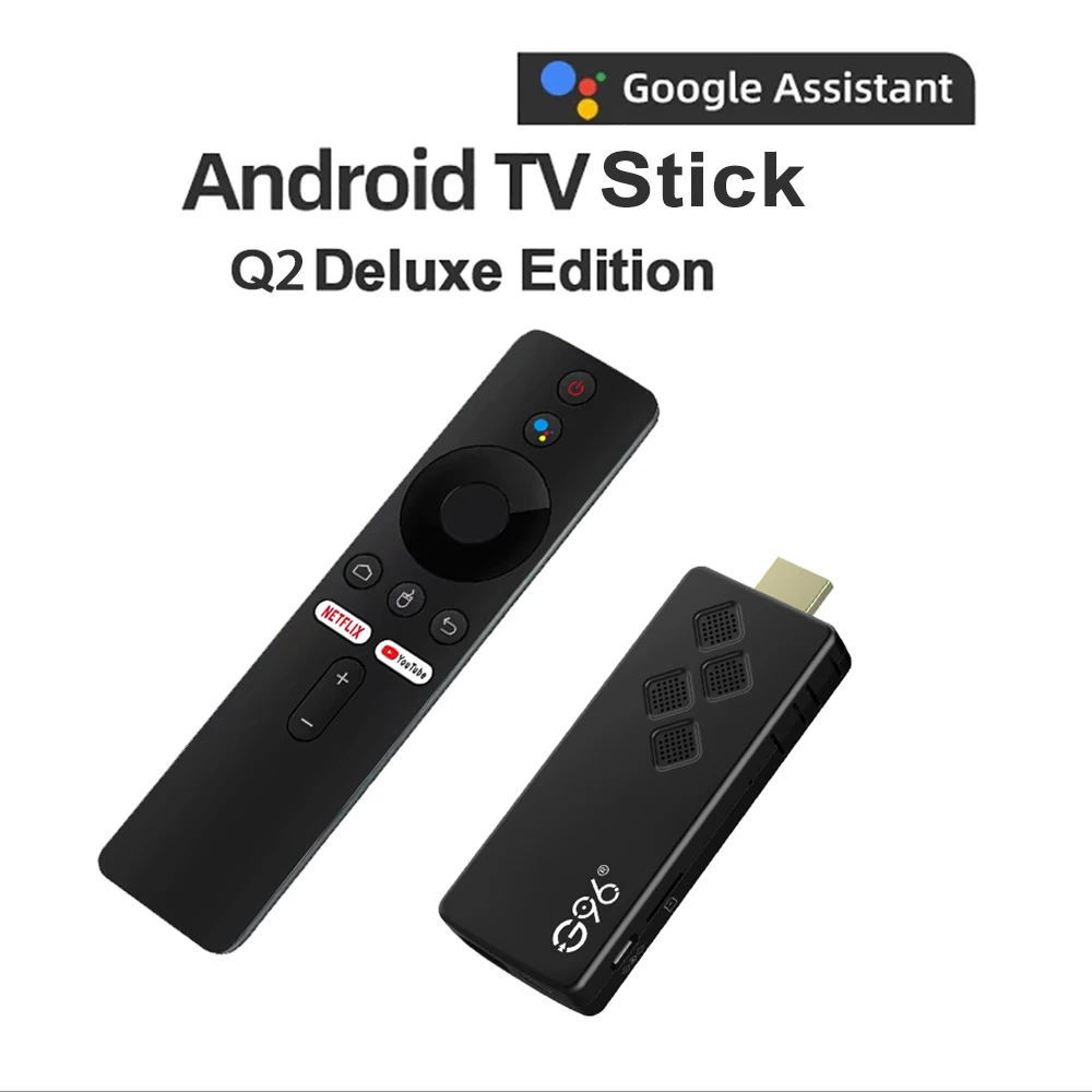 Q2 TV Stick Global Media Player 2.4G/5G Dual WiFi Allwinner H313 Quad Core HDR10 Streaming Smart Android TV Box