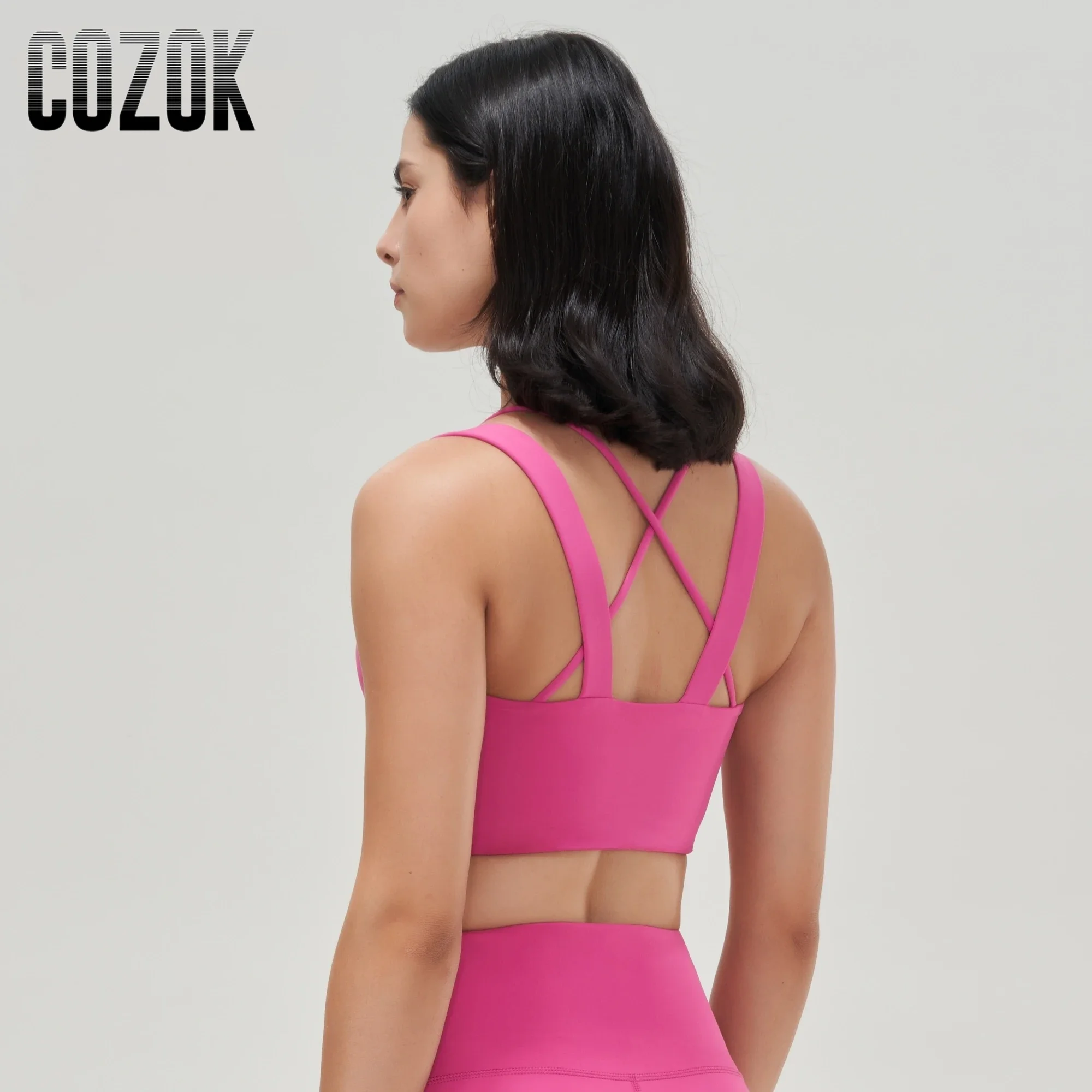 New Lycra Sports Bra for Women Gym Yoga Tops Women Shock Proof High Impact Back Cross Tank Top Workout Top Beauty Back Bra