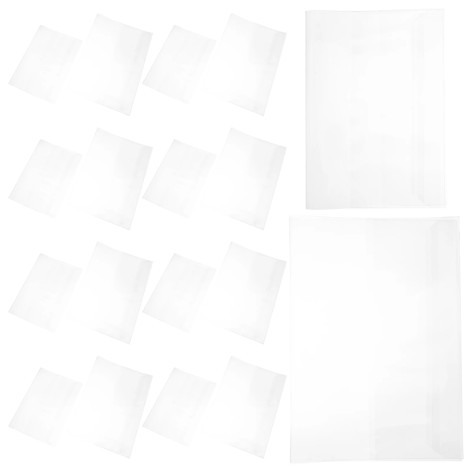 

40pcs Clear Waterproof Book Sleeve Protector Transparent Plastic Cover For A5 16K Notebooks Textbooks Journals School Office Use