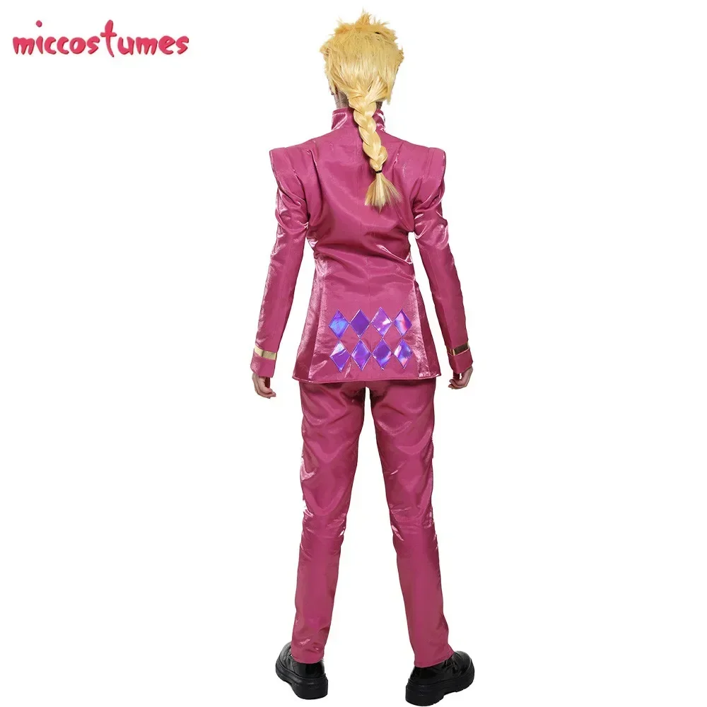 Miccostumes Men\'s Golden Wind Giorno Cosplay Costume Outfit for Men Halloween cosplay costume