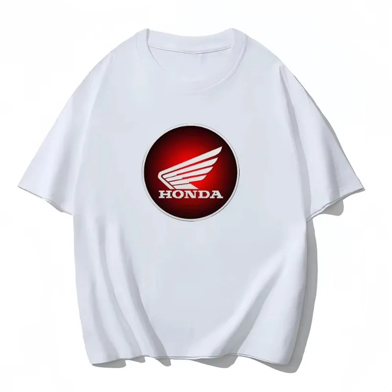 

Handsome Print Summer Loose O-neck Short Sleeves New Honda Racing Locomotive Fashion Brand Men's T-shirt Racing F1 Team Cool Top