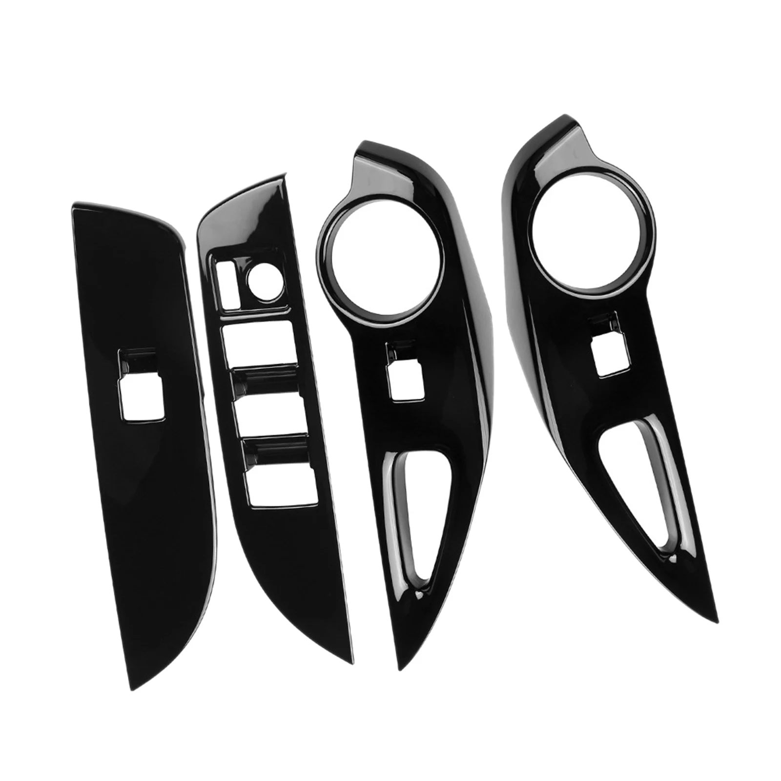 Car Glossy Black Window Glass Lift Button Switch Cover Trim Door Armrest Panel for Toyota Corolla Cross 2021 2022 RHD