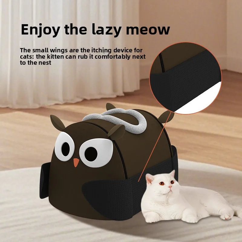 

Cat tower tree Dual Mode Cat House Removable Washable Cat Condo with Scratching Pad All Season Pet Bed for Cats