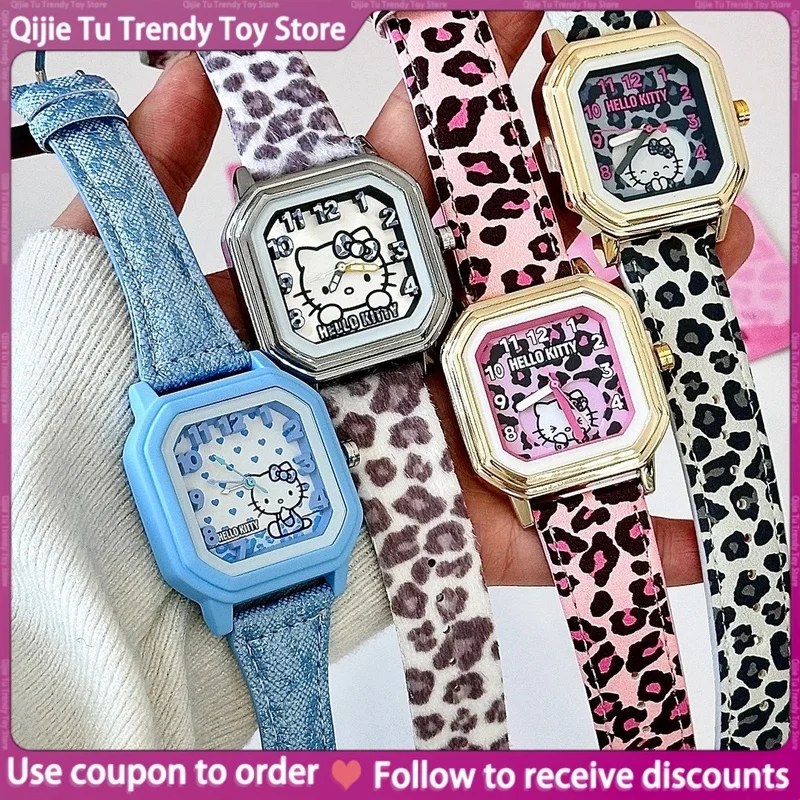 

Genuine In Stock Hello-Kitty Sweetheart Leopard Watch Series Watch Blind Box Trendy Leopard Print Watch Cute Gift For Girls