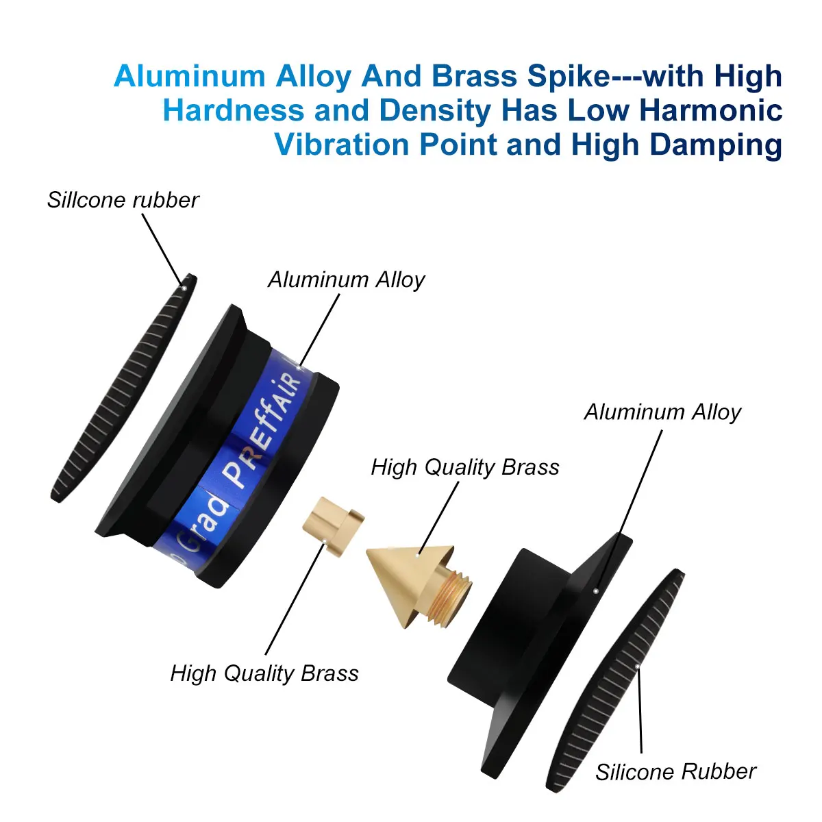 Picots de choc Audiophile, coussin d'amortissement à ressort, haut-parleur HIFI, Audio, amplificateur de CD, pieds d'isolation en ALUMINIUM, nouvelle mise à niveau