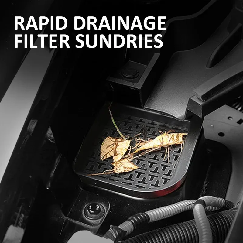Debris Filter for Tesla Model Y Front Trunk Water Guide Channel Protective Net Cover Debris Leak Filter Groove Anti Clogging