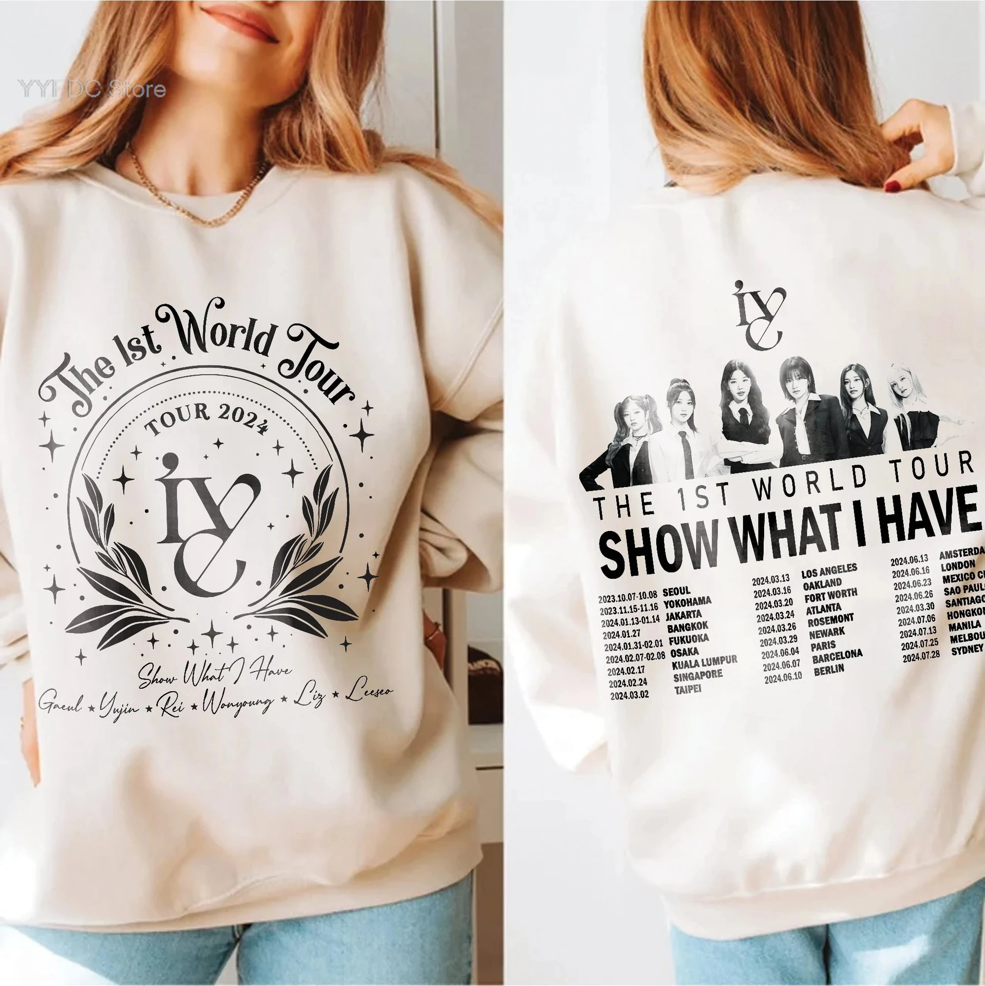 IVE Show What I Have Sweatshirt Women Men Kpop Fashion Autumn Pullovers Tops Yujin Gaeul Wonyoung LIZ Rei Leeseo Fans Sweatshirt