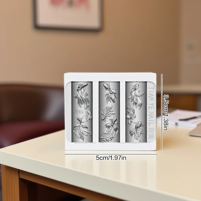 ثلاثية الأبعاد ذهبية كوي ButtonsCarves الكرتون قالب لينة سيليكون مسمار المحيط حورية البحر قوالب مسمار الفن قالب لمسمار لتقوم بها بنفسك اكسسوارات #5