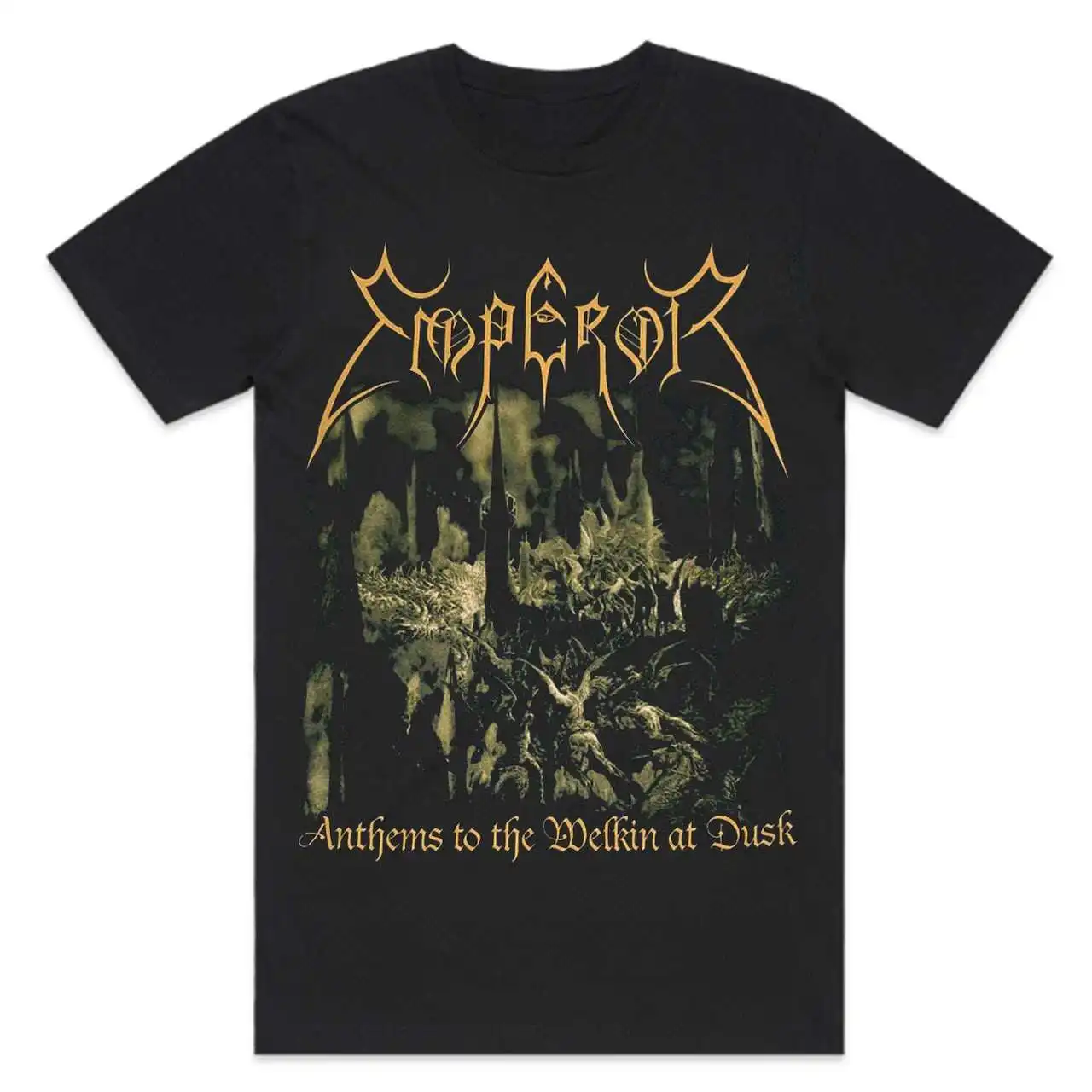 1991 Emperor Band - Norwegian Black Metal Rock Dark Style American Retro Men's Short-sleeved T-shirt