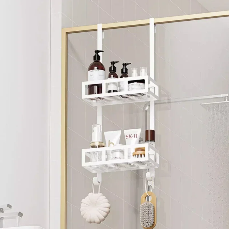 Home Simple multifunctional bathroom hanging basket shampoo and shower gel bathroom toilet storage rack ，drainable storage rack