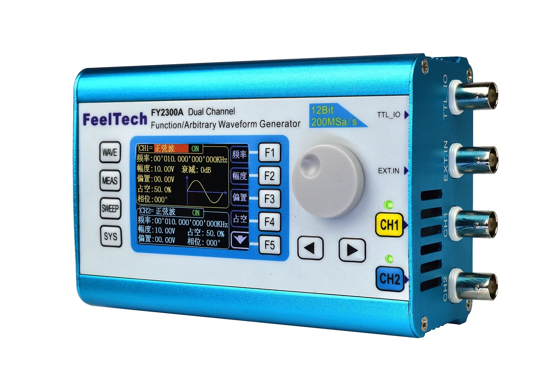 Dla FY2300 20MHz funkcja DDS Generator sygnału przebieg arbitralny podwójny kanał fali sinusoidalnej częstotliwość Spooky2 kompatybilny 14 bitów