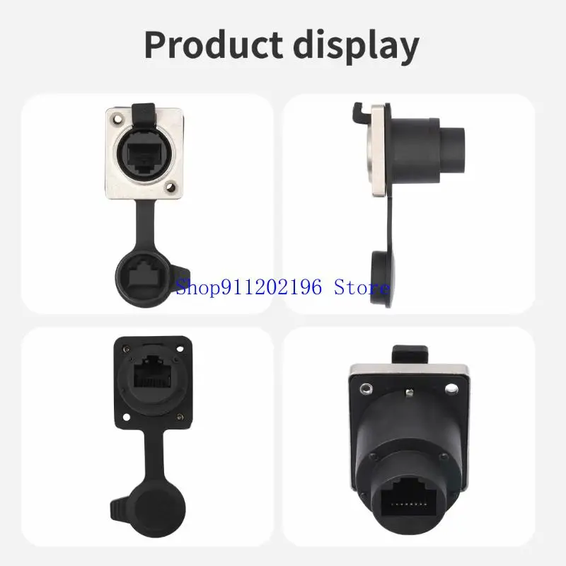 P82A RJ45 แผงติดตั้ง coupler พร้อมอินเตอร์เฟสล็อค 180/90 องศาความสมบูรณ์ cat5/cat6 สายเคเบิล abs โลหะ