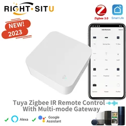 Zigbee IR Remote Control Tuya Multi-mode Gateway Zigbee Hub for Smart Home via APP Smart Life Works with Alexa Google Home Tuya