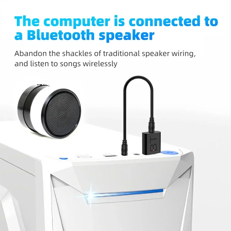 NEW 2 in 1 USB Bluetooth Receiver Transmitter Car BT 5.0 Audio Adapter TV Computer Wireless Bluetooth Converter Plug and Play