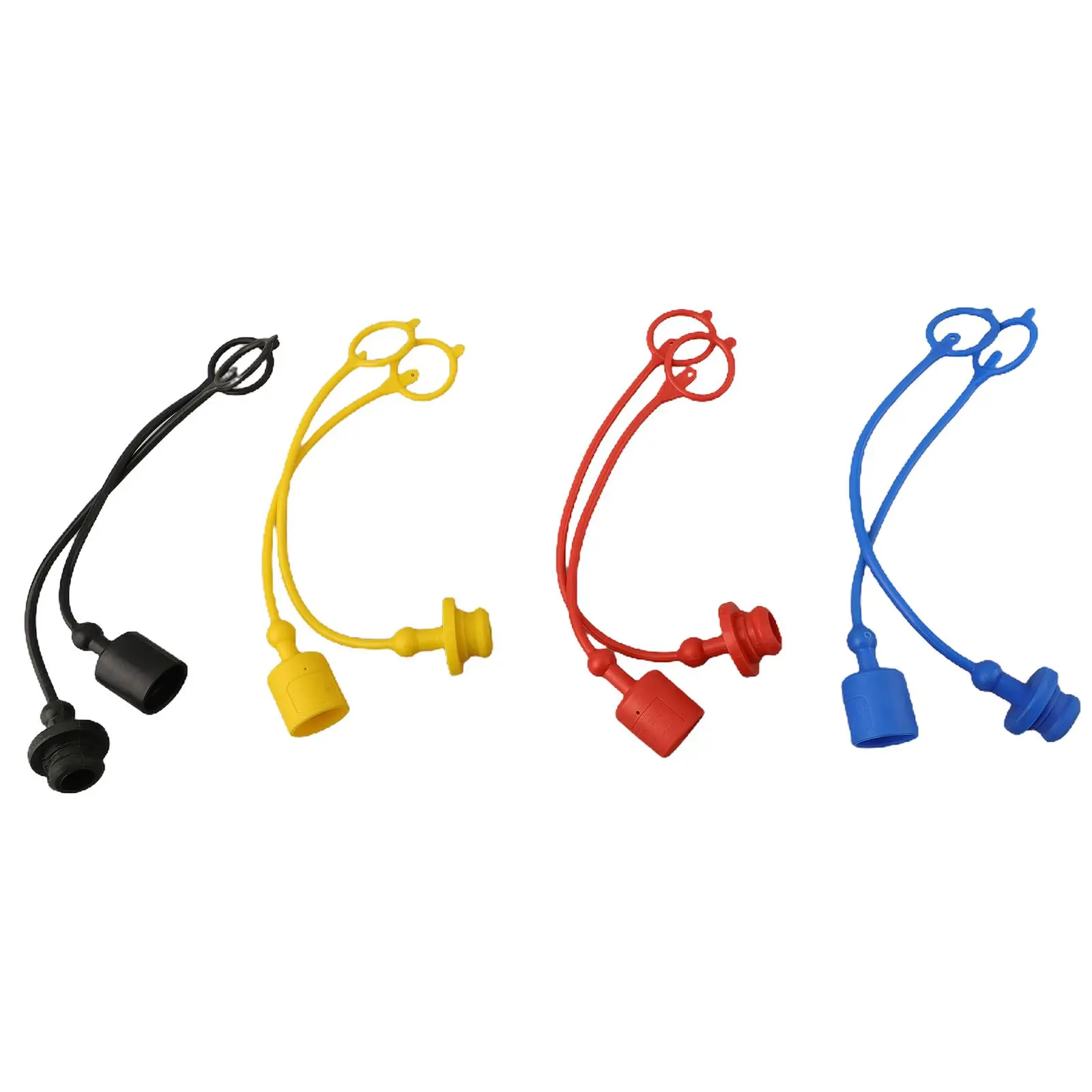 4 Pairs Hydraulic Quick Coupler Male Dust Cap And Female Connector Cover Hydraulic Quick Connector Male Dust Cover
