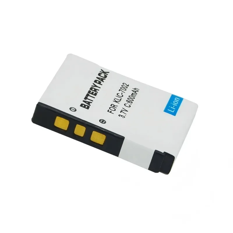KLIC-7002 /K7002 카메라 배터리 3.7V 600mAh 코닥 V630 V603 V530 디지털 카메라 배터리용 리튬 이온 충전식 배터리