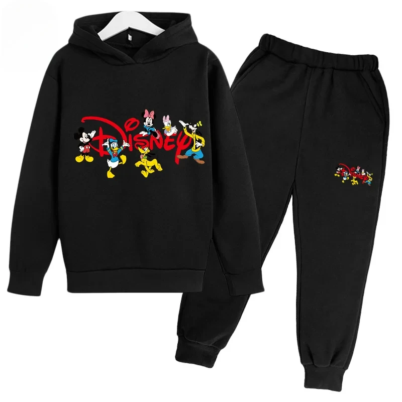 

Весенняя повседневная толстовка с капюшоном Disney Minnie Mouse Kawaii, классический аниме-модный осенний костюм для мальчиков и девочек, одежда для маленьких мальчиков, одежда для маленьких девочек