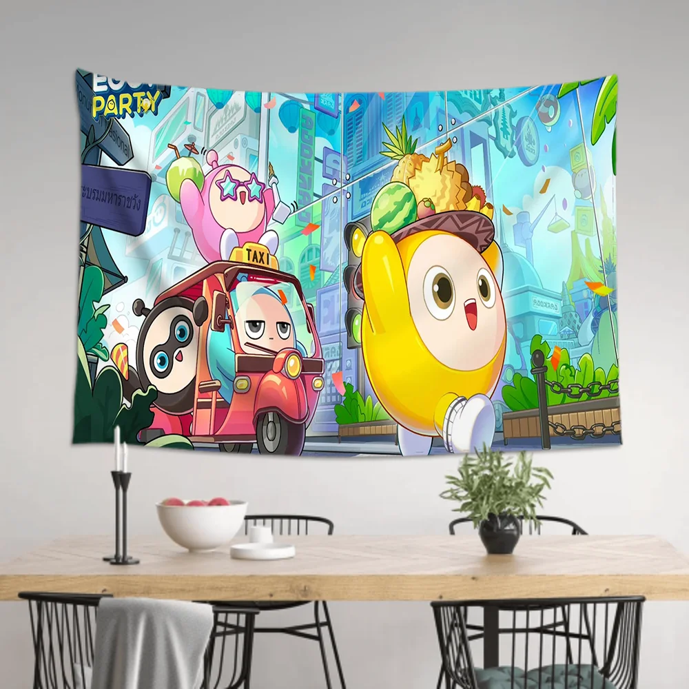 E-Eggy P-Party Tapestry Room Decor Wall Cloth Party Hanging Background Room Decor Baby Room