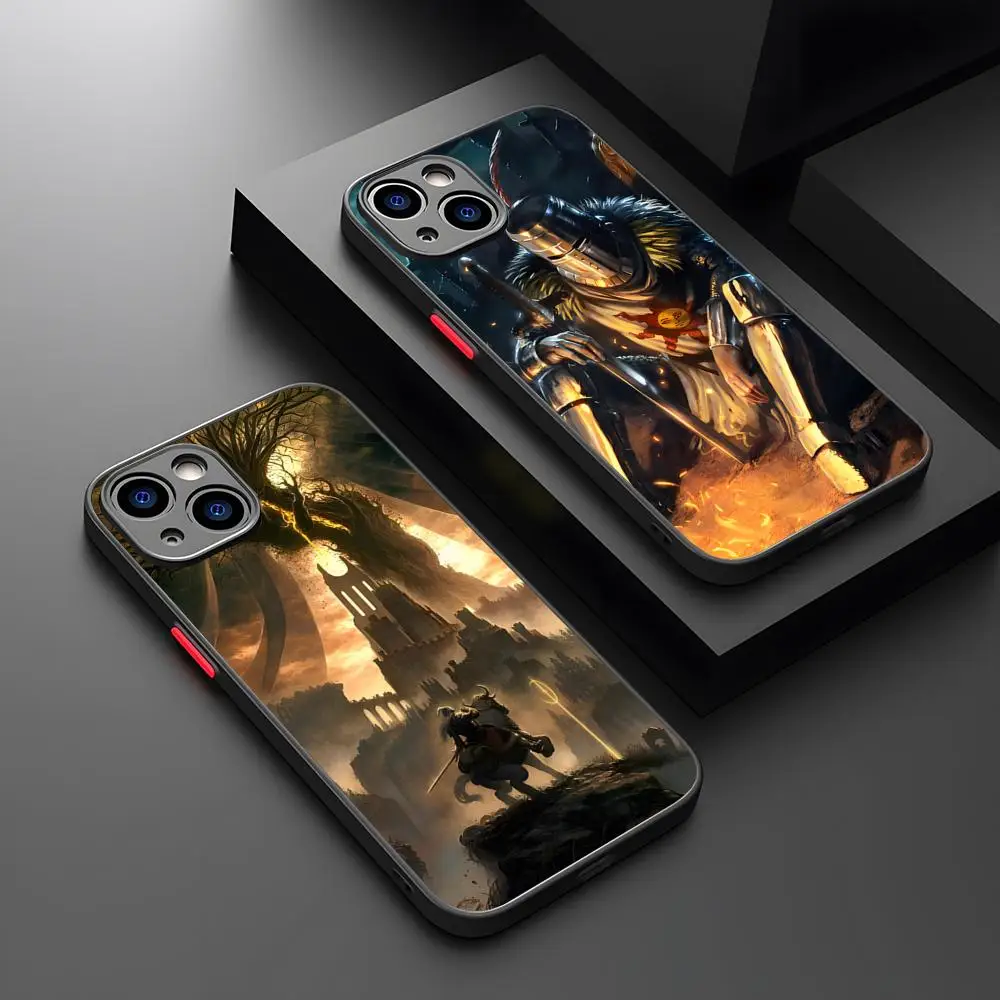 Hot Blood Game Dark Souls Phone Case Potdemiel Matte Transparent For 16 15 IPhone 12 11 13 Pro Max X XR X Back Cover