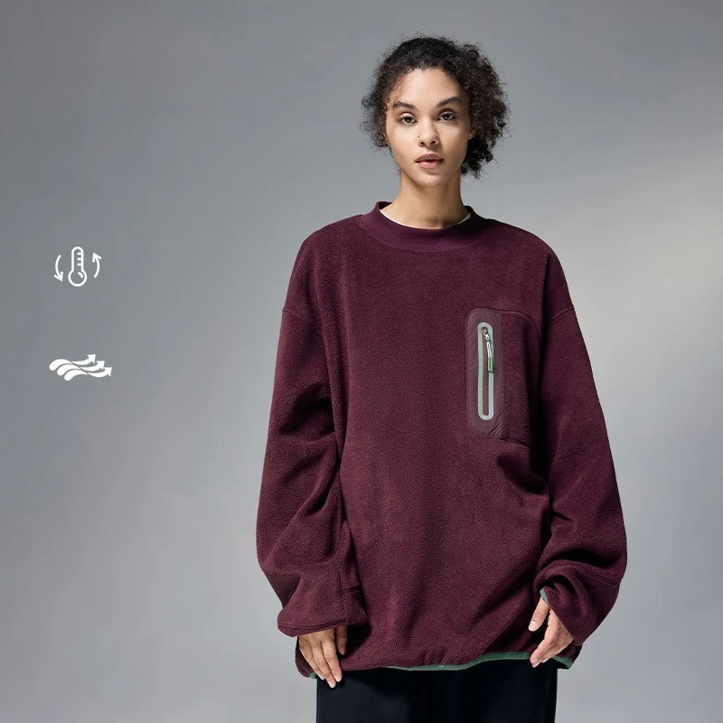 سويت شيرت رجالي من الصوف الربيعي 2025: رقبة دائرية مدببة، جيب بشريط سميك، وفضفاض على طراز الشارع #6