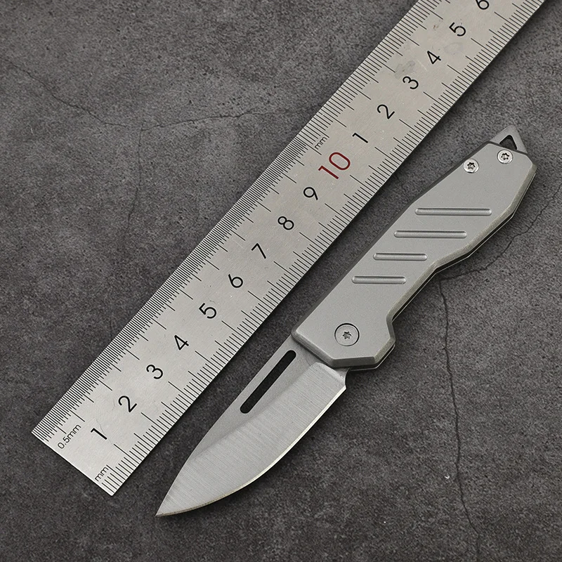 المحمولة صلابة عالية في الهواء الطلق المحمولة الفولاذ المقاوم للصدأ سكين صغير قابل للطي المفاتيح الملحقات هدية عيد