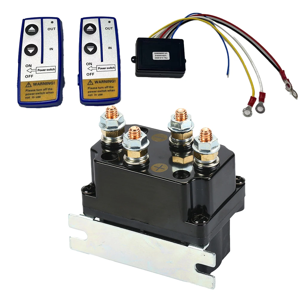 12V 250A Guincho Elétrico Sem Fio Controle Remoto E Conjunto de Relé de Guincho 30W Para Caminhão Jjeep ATV Acessórios