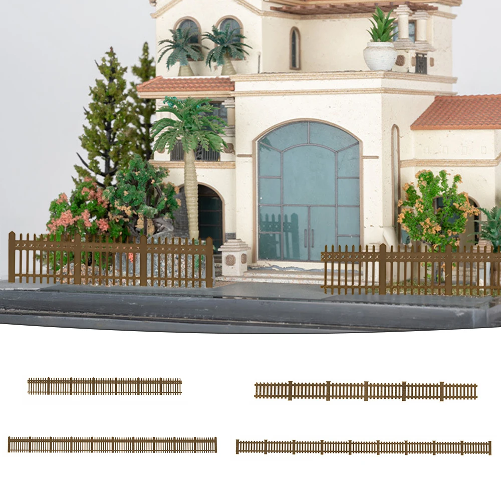 Cuttable Model Fence Durable ABS Garden Fence With Realistic Design Striped Pattern For Outdoor Decor And Hobby Projects Fence