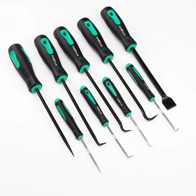 9-piece Set of Seal Ring Hook Screwdriver Disassembly Prying Oil Puller O-ring Removal Tool