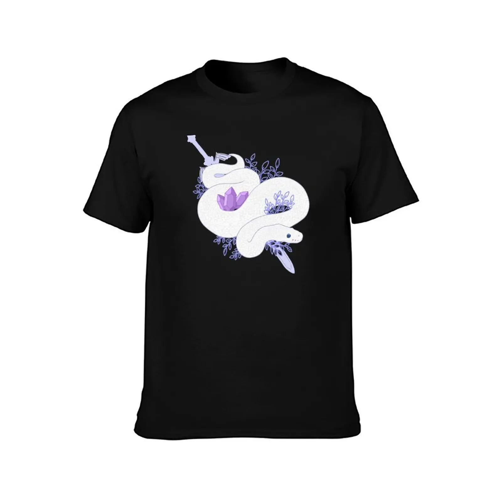 Ball Python and Master Sword T-Shirt Summer Casual Cotton Tee Oversized Streetwear Tops Vintage Graphic Print 100% Cotton
