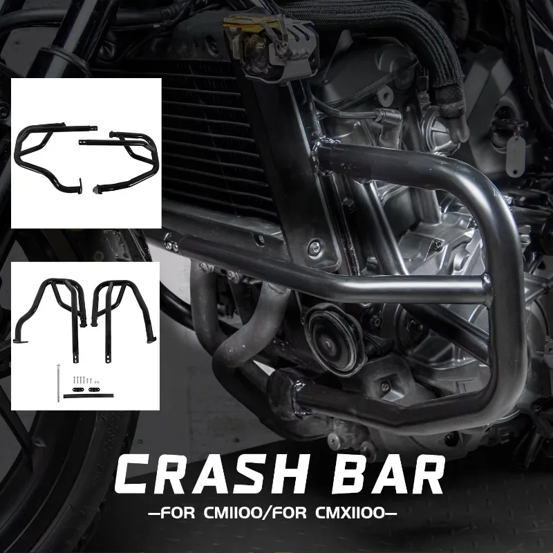 XXUN Motorcycle Crash Bar Engine Guard Frame Falling Protector Bumper for Honda Rebel CMX1100 CMX 1100 CMX-1100 2021 2022