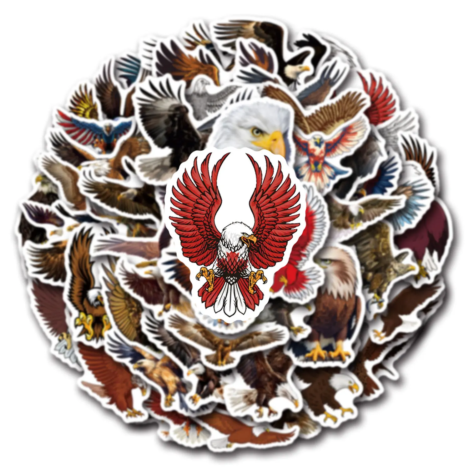 55 STKS Cartoon Eagle Creatieve Graffiti Sticker DIY Decoratieve Koffer Water Cup Computer Waterdicht