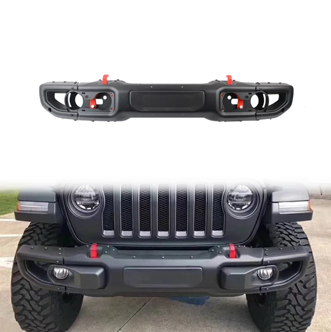 Aluminum Front Bumper with Sensor Hole for Jeep Wrangler JL Car Bumper Accessories 4x4 Auto Parts from maiker