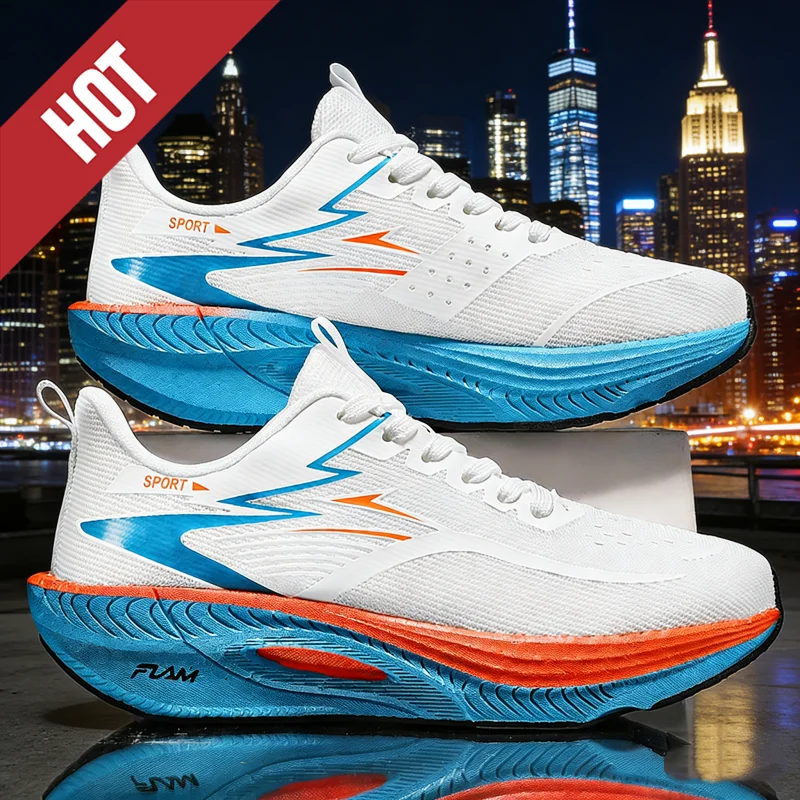 Running Shoes Carbon Board Air Cushion Marathon Men Sports Breathable Lightweight Women's Comfortable Athletic Ourtdoor Sneakers