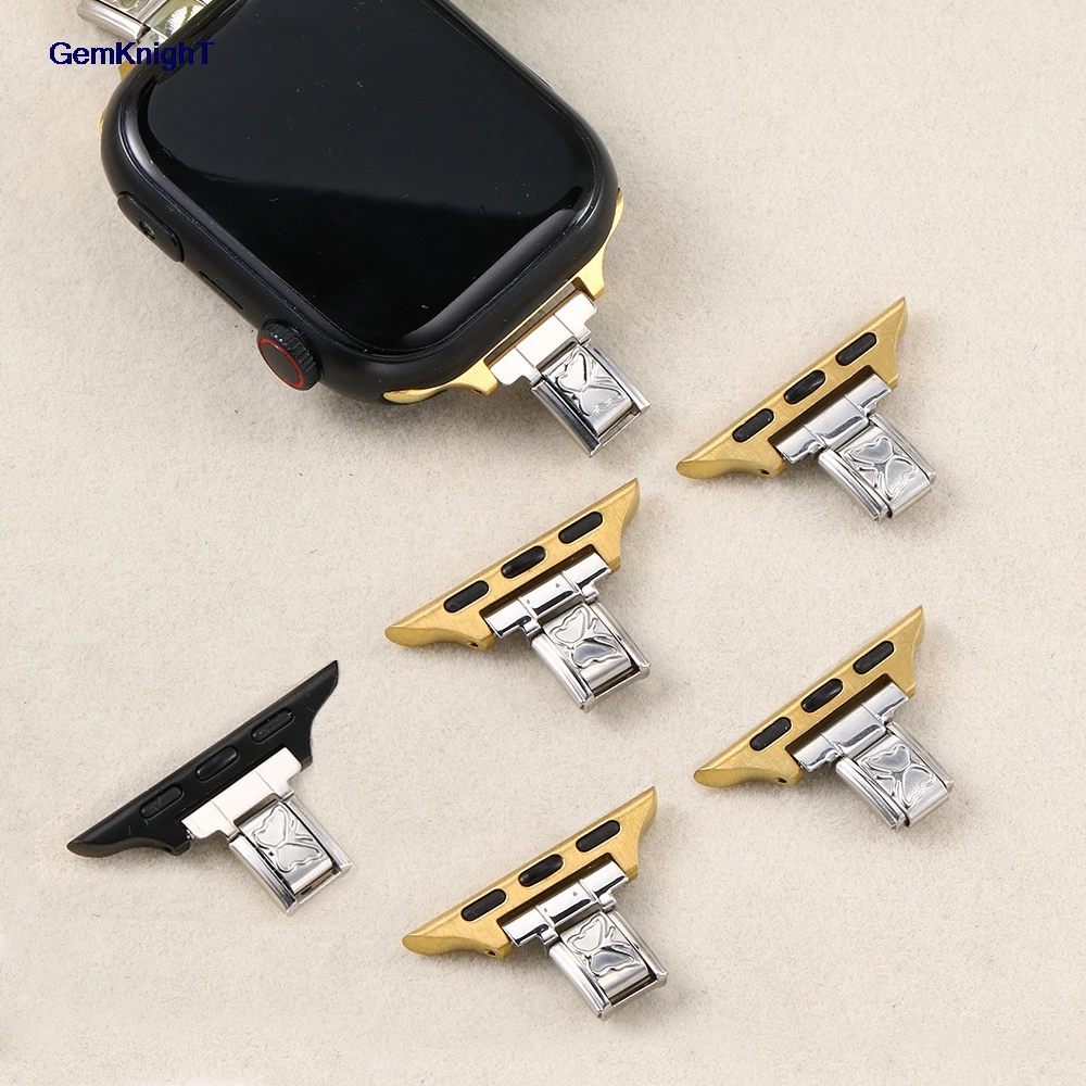 Charm Beads Chain 14mm Strap Connector Adapter fit 42/43/44/45/46mm Smart Watch Italian DIY Stainless Steel Jewelry Accessories