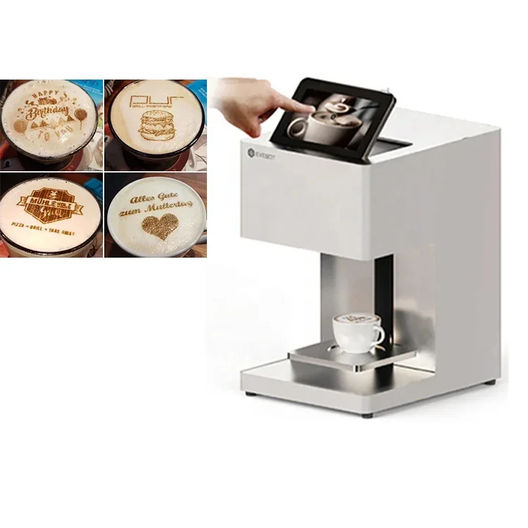 

Automatic Colorful Inkjet Printers Edible Ink 3D Food Cake Coffee Printer Printing Machine Coffee Latte Art Printer