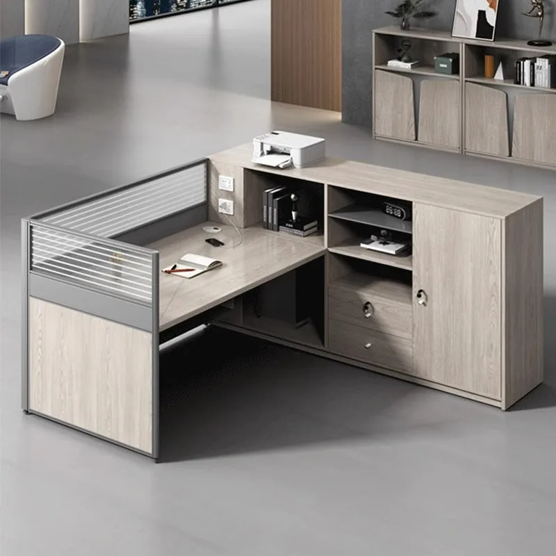 

Office staff table Finance desk Simple modern staff seat 46 Double seat Screen card seat Table and chair combination