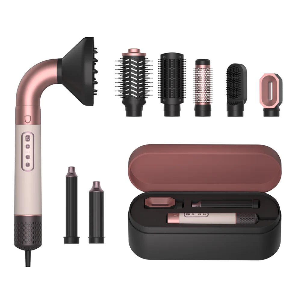 2025 New 6-in-1 Hot Air Hair Dryer Brush for Home Hotel 1200W BLDC Motor 3 Speed Settings  Hot Air Hair Dryer Brush