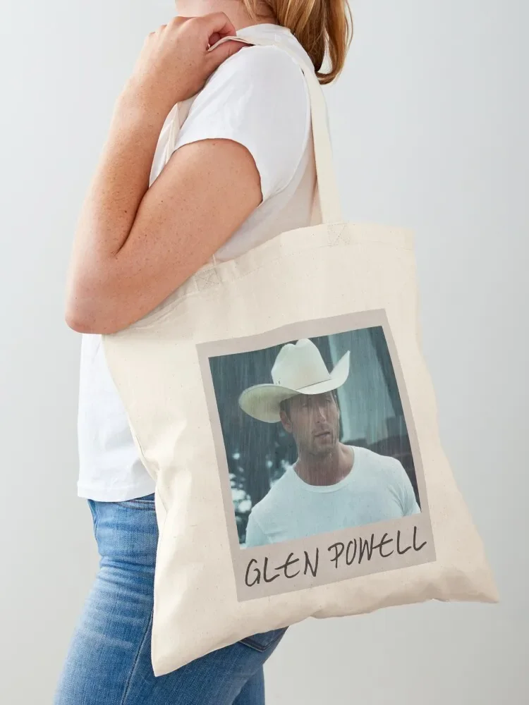 حقيبة حمل صور ريترو من جلين باول كاوبوي قابلة للطي وقابلة لإعادة الاستخدام وحقيبة حمل شخصية وحقائب نسائية قابلة للتخصيص