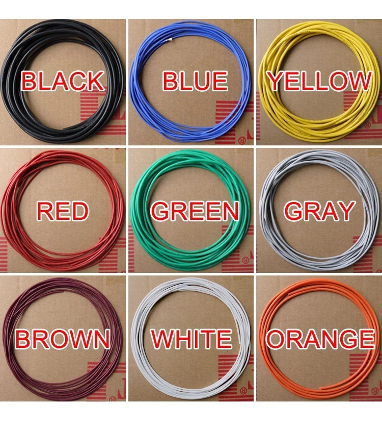 5M Heat-resistant cable 30 28 26 24 22 20 18 16 15 14 13 12 10 AWG Ultra Soft Silicone Wire High Temperature Flexible Copper