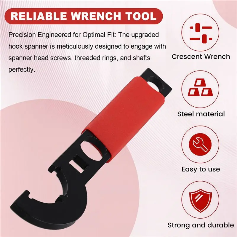 A36T-Red Carbon Steel Lifesaving Nut Wrench Tool For Emergency Repairs