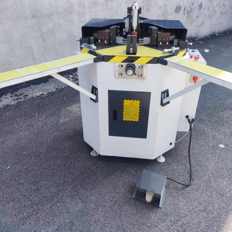 Aluminum alloy door and window making machine, aluminum door and window angle forming machine