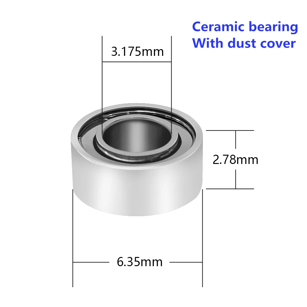 10pc Hot sale ASIN dental ceramic bearing 3.175x6.35x2.78 Ceramic Ball 7/8 beads dental hand piece accessories