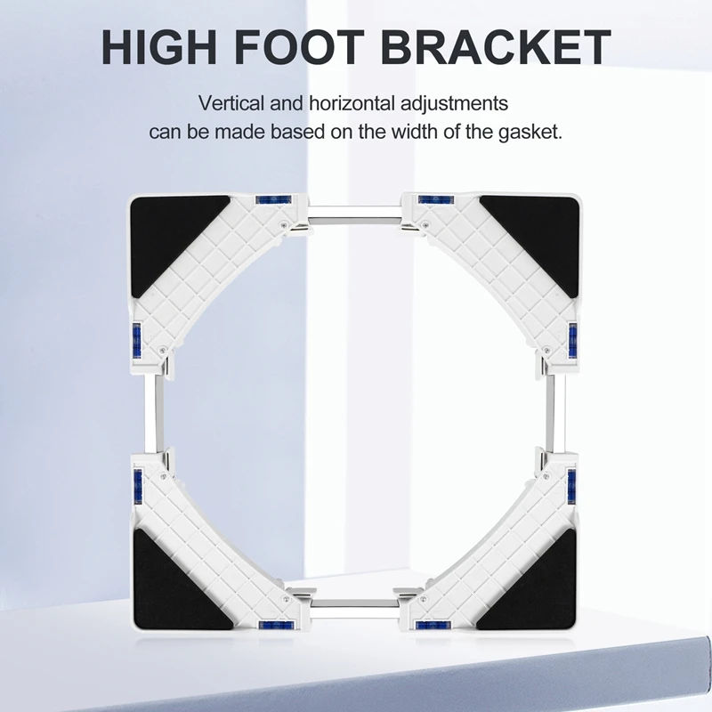 Washing Machine Stand, Washing Machine Dryer Fridge Pedestal, Adjustable Length,Load 300Kg Anti Vibration Anti Noise