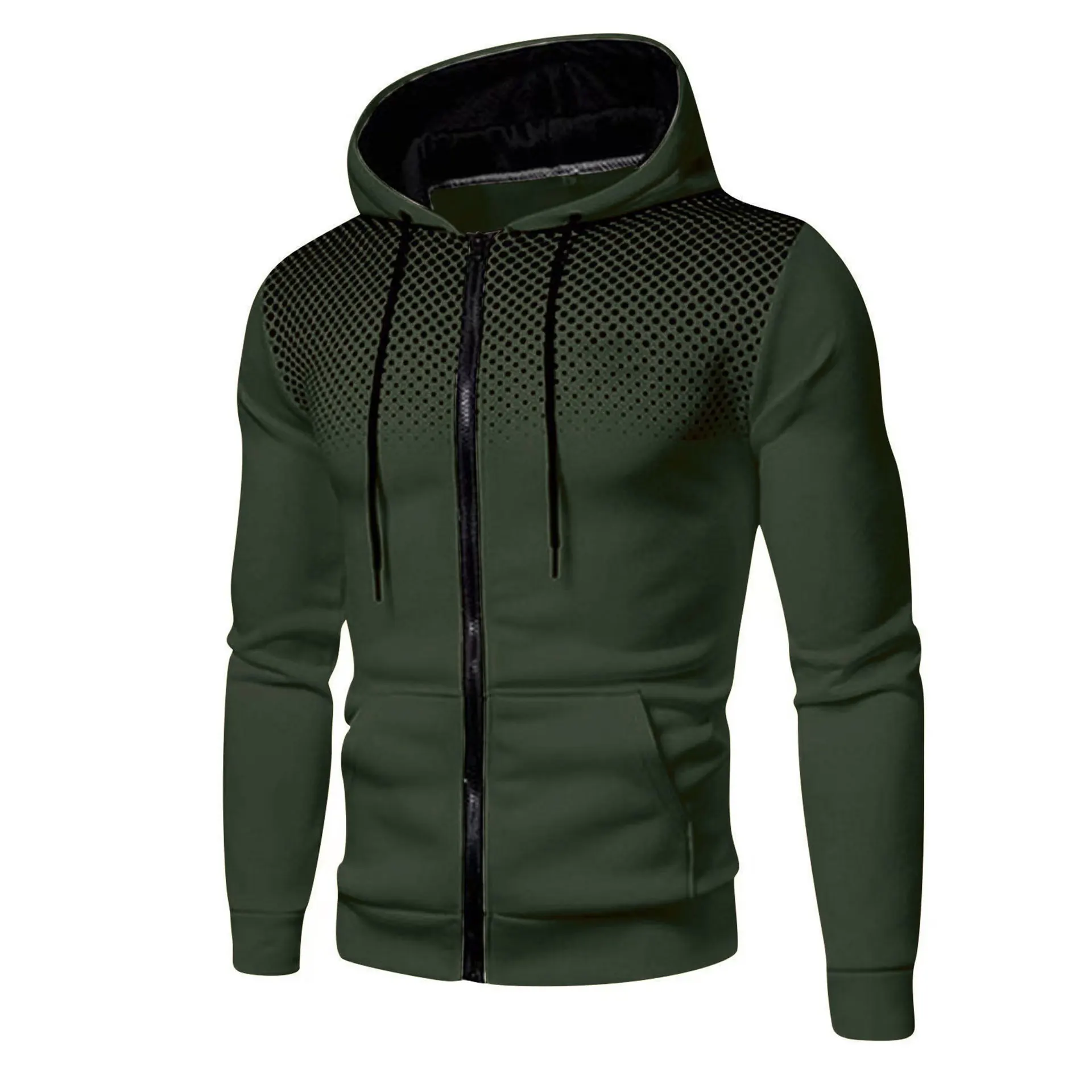 Cárdigan con capucha y cremallera para hombre, sudadera deportiva informal diaria de alta calidad, a la moda, superventas, 2024